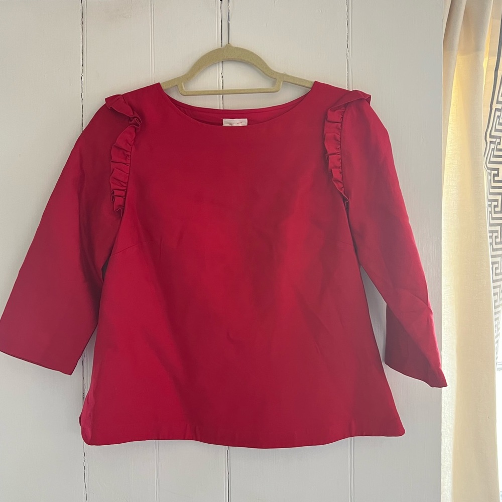 Devon Baer Ruffle Trim Blouse